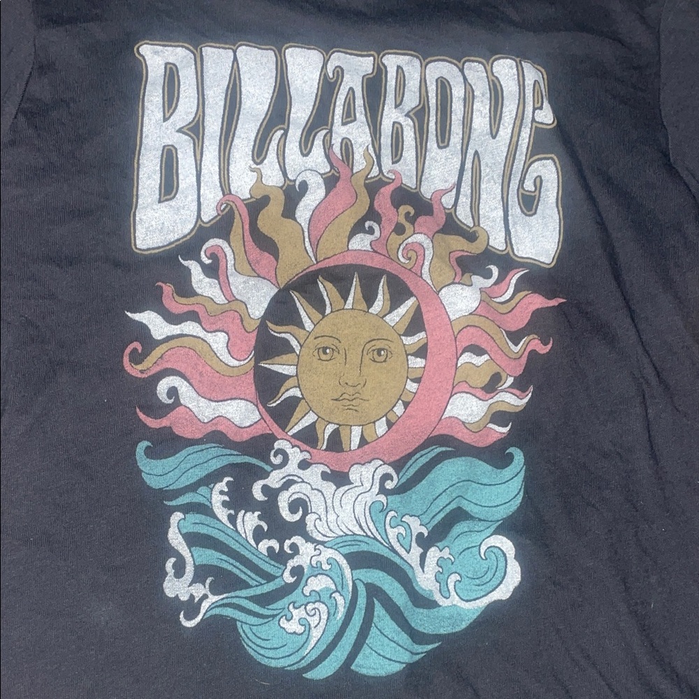 Billabong Kids Tee - Black with Colorful Graphic, sun and waves, NWT small - Picture 3 of 4